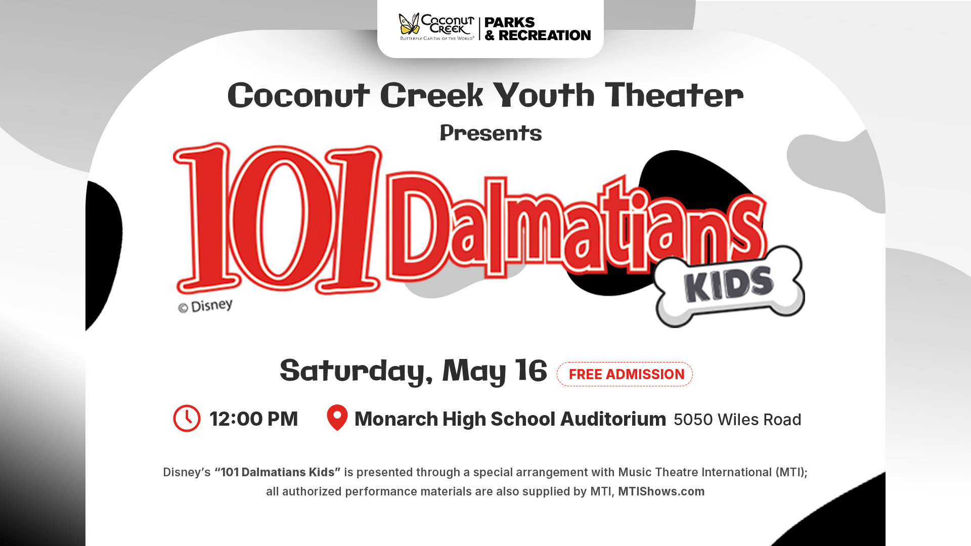 2026 101 Dalmatians Youth Theater