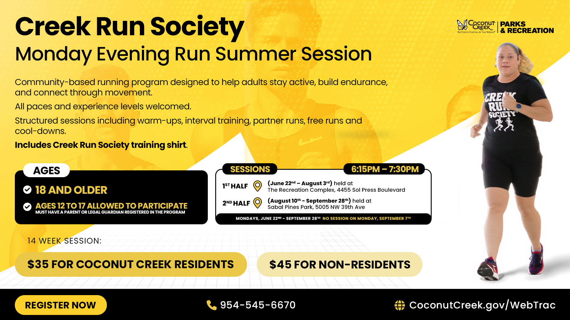2026 Creek Run Society- Monday Evening Run Summer Session